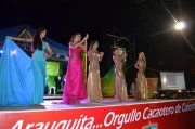 Coronación Reinado Nacional del Cacao, Arauquita 2013: Las cinco finalistas: señoritas Valle, Quindio, Sucre, Cesar y Cundinamarca.